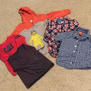 Lot of 6 boys shirts / T-shirt / sweatshirt